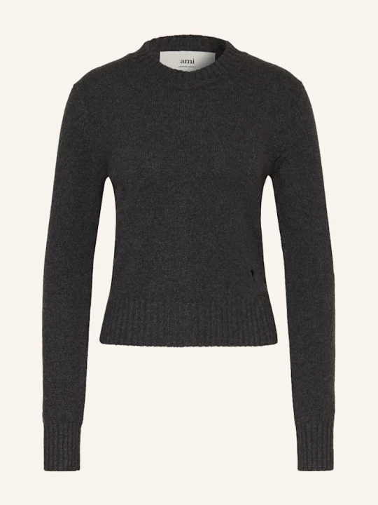 Zdjęcie produktu Ami Paris Sweter Z Kaszmiru grau CZIEMNOSZARY