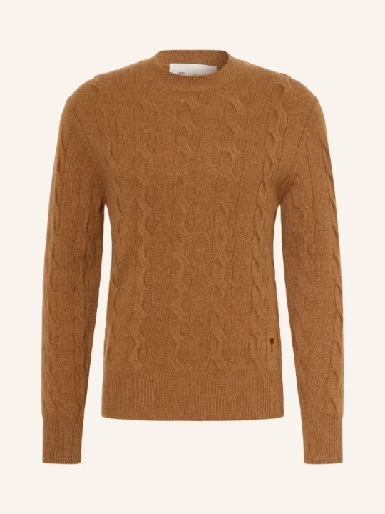 Zdjęcie produktu Ami Paris Sweter Z Wełny Merynosowej braun KONIAKOWY
