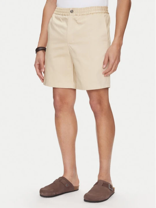 Zdjęcie produktu AMI Paris Szorty materiałowe HSO303.CO0103 Beżowy Regular Fit