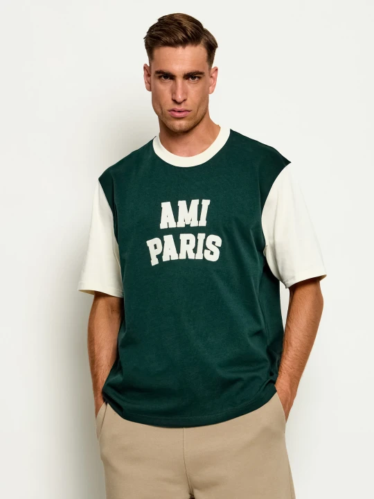 Zdjęcie produktu AMI Paris T-shirt | Loose fit butelkowa zieleń