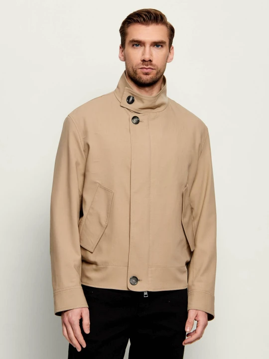 Zdjęcie produktu AMI Paris Wełniana kurtka HARRINGTON | Regular Fit beżowy
