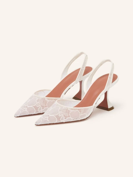 Zdjęcie produktu Amina Muaddi Czółenka Typu Slingback Holli weiss BIAŁY
