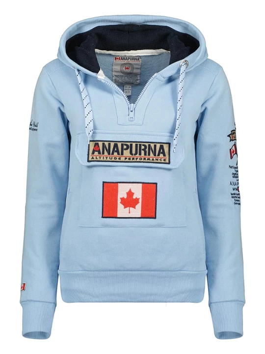 Zdjęcie produktu ANAPURNA Bluza "Gymana" w kolorze błękitnym rozmiar: M