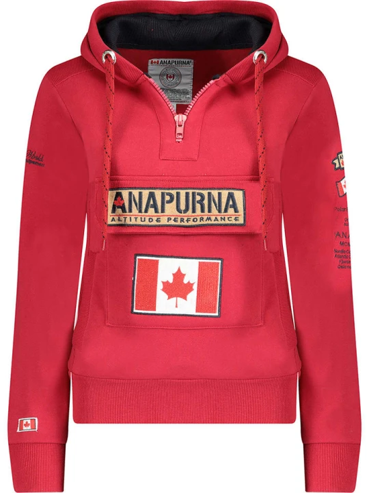 Zdjęcie produktu ANAPURNA Bluza "Gymana" w kolorze czerwonym rozmiar: XXL