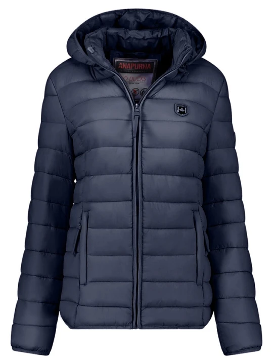 Zdjęcie produktu ANAPURNA Kurtka pikowana "Akitalana Hood" w kolorze granatowym rozmiar: M