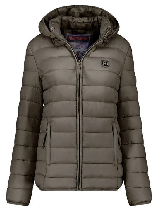 Zdjęcie produktu ANAPURNA Kurtka pikowana "Akitalana Hood" w kolorze khaki rozmiar: XXL