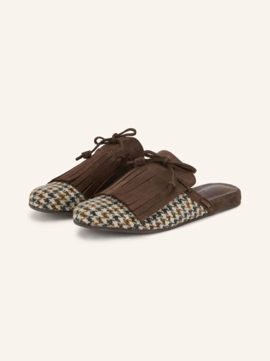 Zdjęcie produktu Ancient Greek Sandals Mule Thelma Fringe braun brązowy