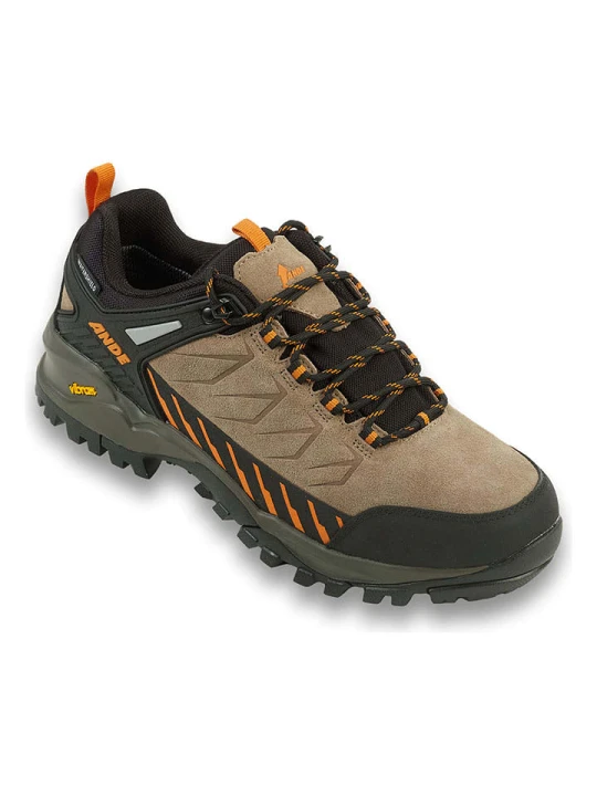 Zdjęcie produktu Ande Skórzane buty trekkingowe "Sniper Low" w kolorze jasnobrązowo-czarnym rozmiar: 45