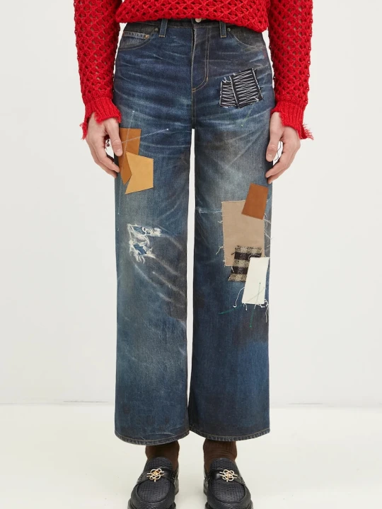 Zdjęcie produktu Andersson Bell jeansy Patchwork Printed Denim Trompe L`Oeil