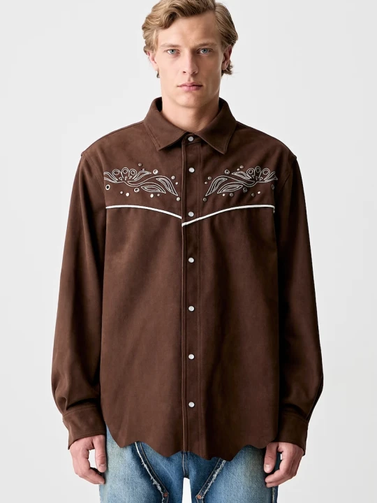 Zdjęcie produktu Andersson Bell Lemmans Faux-Suede koszula męska