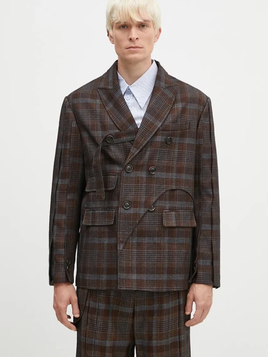 Zdjęcie produktu Andersson Bell marynarka wełniana Soe Check Wrap Double Breasted Jacket