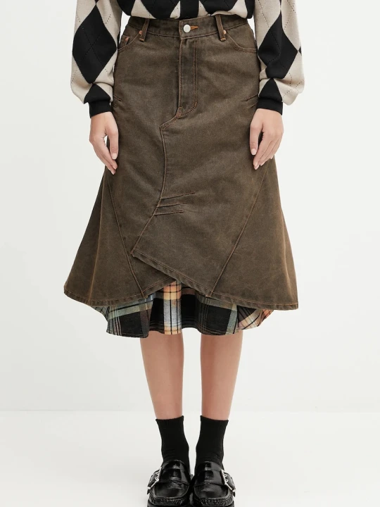 Zdjęcie produktu Andersson Bell spódnica jeansowa bawełniana Custom Flare Layered
