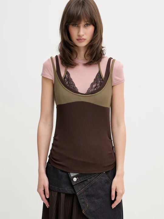 Zdjęcie produktu Andersson Bell Upside-down Layered T-shirt z lyocellem damski