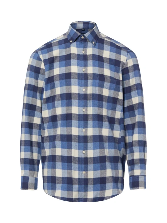 Zdjęcie produktu Andrew James koszula flanelowa Mężczyźni Regular Fit Bawełna (100%) niebieski | biały