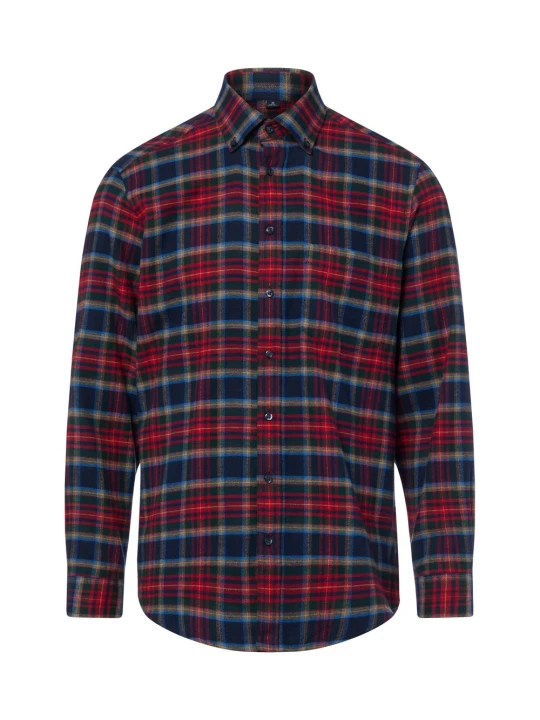 Zdjęcie produktu Andrew James koszula flanelowa Mężczyźni Regular Fit Bawełna (100%) niebieski | czerwony