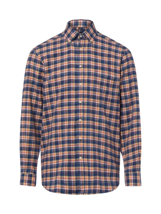 Zdjęcie produktu Andrew James koszula flanelowa Mężczyźni Regular Fit Bawełna (100%) niebieski | pomarańczowy | czerwony
