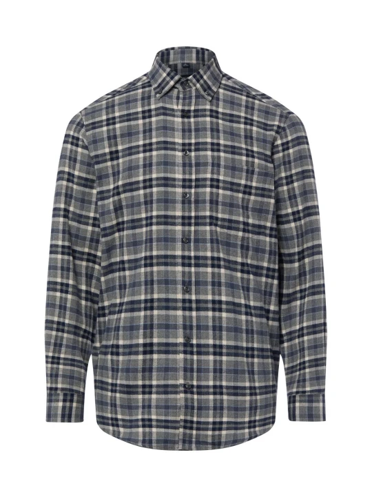 Zdjęcie produktu Andrew James koszula flanelowa Mężczyźni Regular Fit Bawełna (100%) niebieski | szary