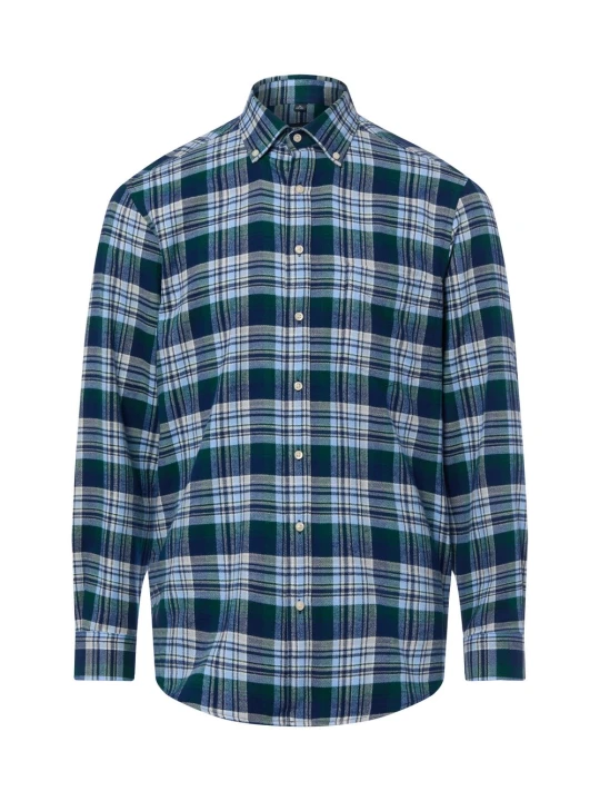 Zdjęcie produktu Andrew James koszula flanelowa Mężczyźni Regular Fit Bawełna (100%) niebieski | zielony