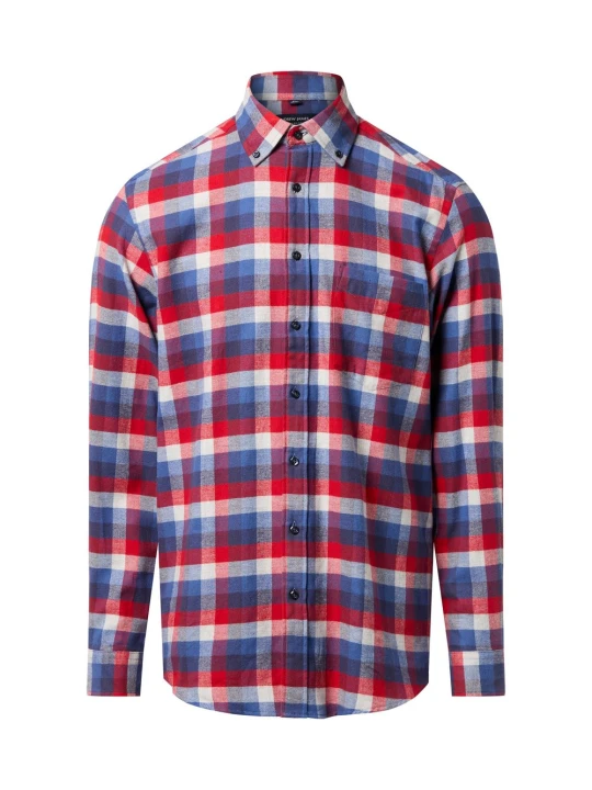 Zdjęcie produktu Andrew James koszula flanelowa Mężczyźni Regular Fit Bawełna niebieski | czerwony | szary