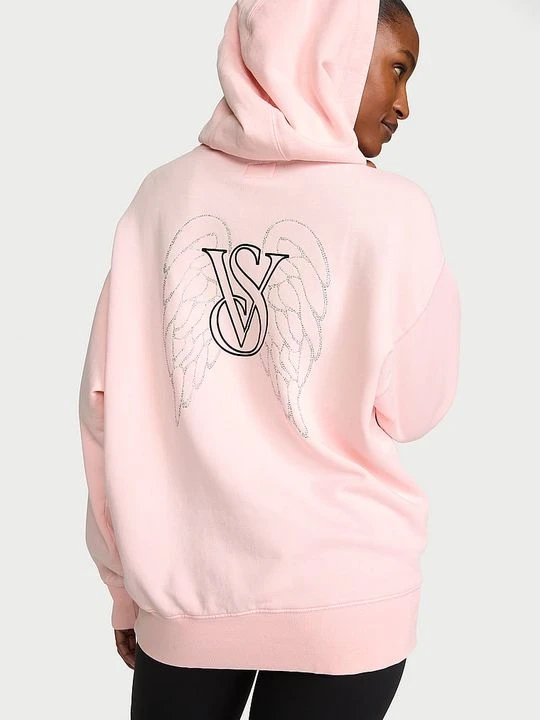 Zdjęcie produktu Angel Essentials Bluza bawełniana z kapturem Iconic Victoria's Secret Różowy