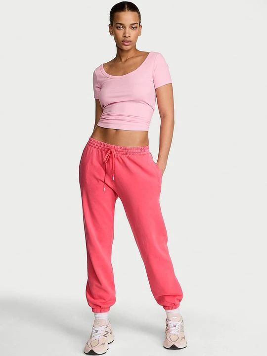 Zdjęcie produktu Angel Essentials Spodnie dresowe bawełniane Off-Duty Victoria's Secret Różowy