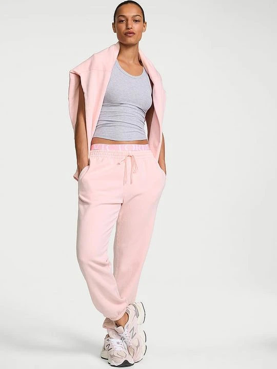 Zdjęcie produktu Angel Essentials Spodnie dresowe bawełniane Off-Duty Victoria's Secret Różowy