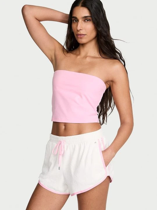 Zdjęcie produktu Angel Essentials Szorty bawełniane Micro Terry Victoria's Secret Biały
