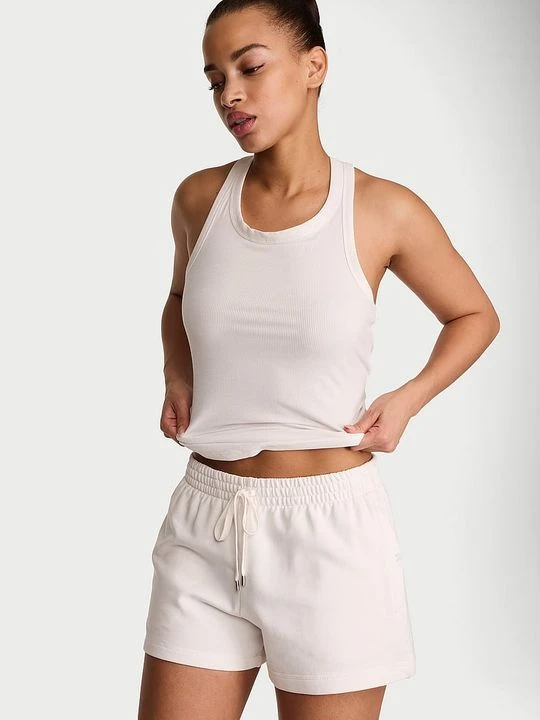 Zdjęcie produktu Angel Essentials Szorty bawełniane Off-Duty Terry Victoria's Secret Biały