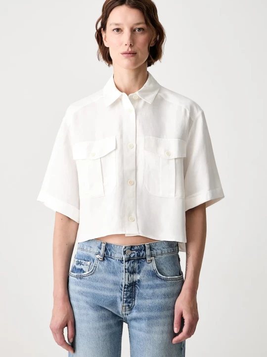 Zdjęcie produktu Anine Bing EDITH SHIRT koszula damska z dodatkiem lnu