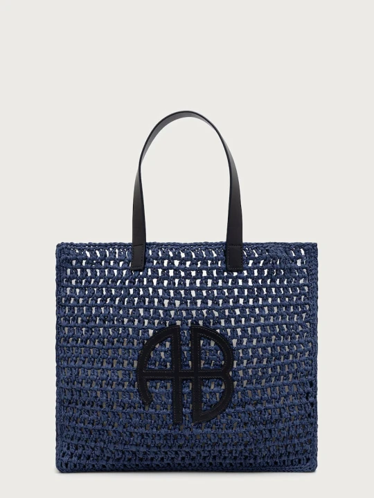 Zdjęcie produktu Anine Bing LARGE RIO TOTE - MARINE BLUE torebka shopper damska pleciona