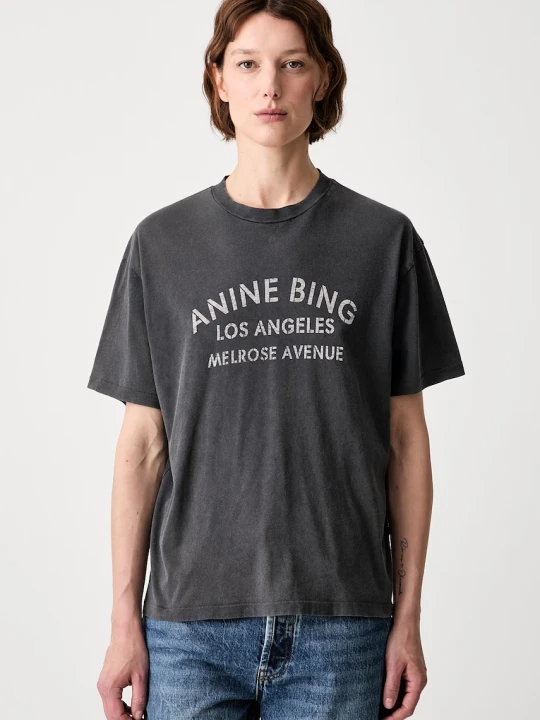 Zdjęcie produktu Anine Bing MELROSE STENCIL T-shirt bawełniany damski