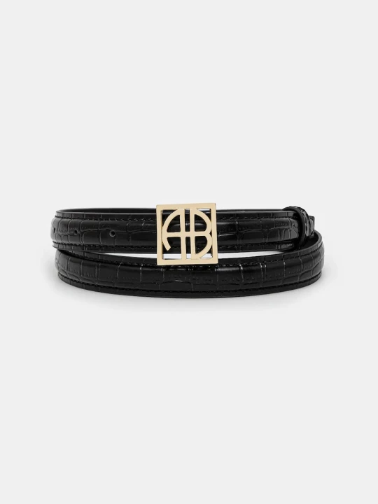 Zdjęcie produktu Anine Bing pasek skórzany Monogram Belt