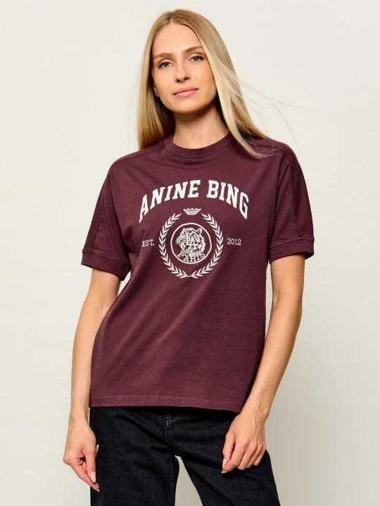 Zdjęcie produktu Anine Bing T-shirt Jaylin | Regular Fit bordowy