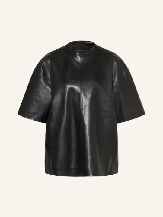 Zdjęcie produktu Anine Bing T-Shirt Zeina O Wyglądzie Skóry schwarz CZARNY