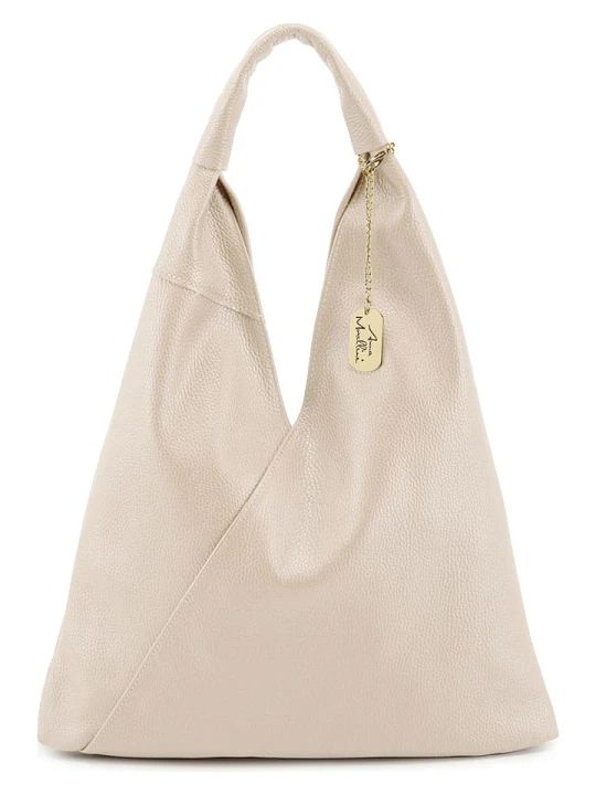 Zdjęcie produktu Anna Morellini Skórzany shopper bag "Chersilina" w kolorze kremowym - 40 x 48 x 2 cm rozmiar: onesize