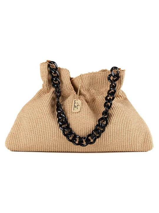 Zdjęcie produktu Anna Morellini Skórzany shopper bag "Edmonda" w kolorze jasnobrązowym - 49 x 33 x 6 cm rozmiar: onesize