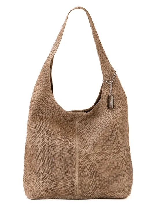 Zdjęcie produktu Anna Morellini Skórzany shopper bag "Palladia" w kolorze jasnobrązowym - 38 x 30 x 8 cm rozmiar: onesize