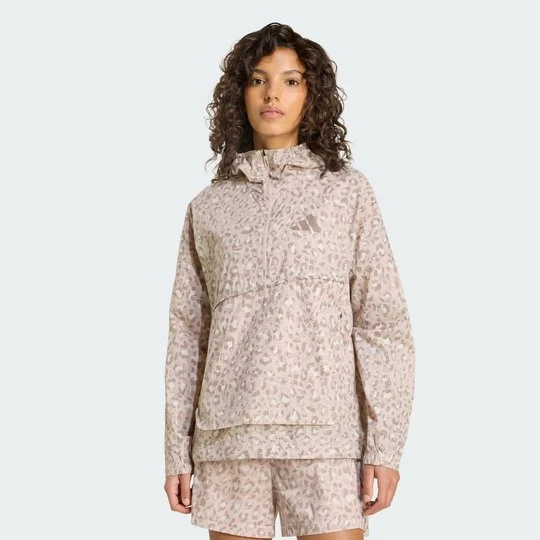 Zdjęcie produktu Anorak przeciwwiatrowy z nadrukiem Terrex Xploric CLIMA365 Adidas beżowy