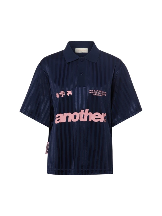 Zdjęcie produktu Another Cotton Lab koszulka polo - Rave &amp; Athletic Socc Kobiety Sztuczne włókno niebieski