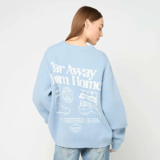 Zdjęcie produktu Far Away From Home Knit Sweater Another Cotton Lab niebieski