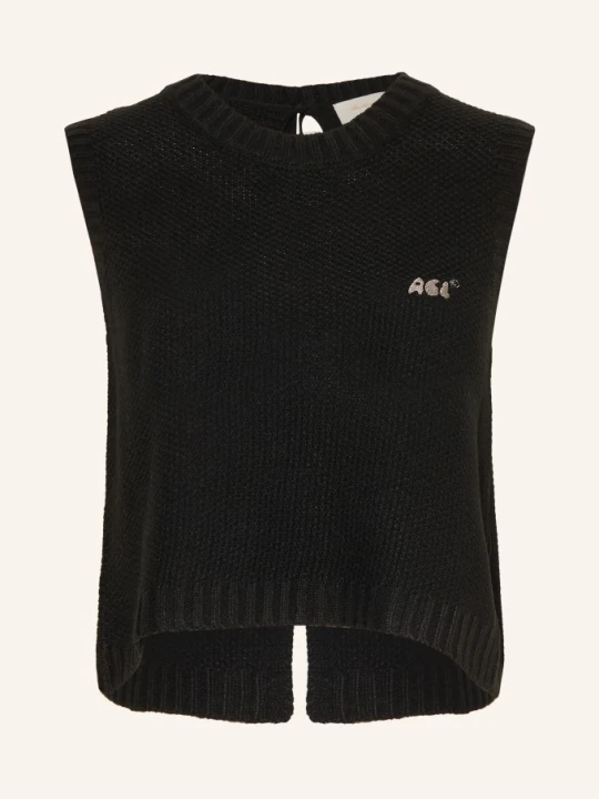 Zdjęcie produktu Another Cotton Lab Krótki Sweter Z Dzianiny schwarz CZARNY