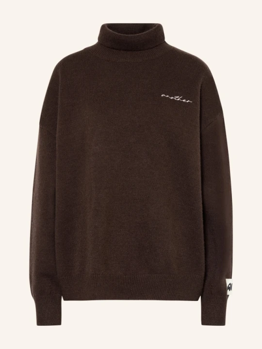 Zdjęcie produktu Another Cotton Lab Sweter Z Golfem Oversize braun CIEMNOBRĄZOWY