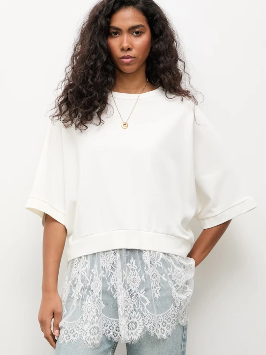 Zdjęcie produktu Answear.LAB bluza oversize damska z wiskozą biały