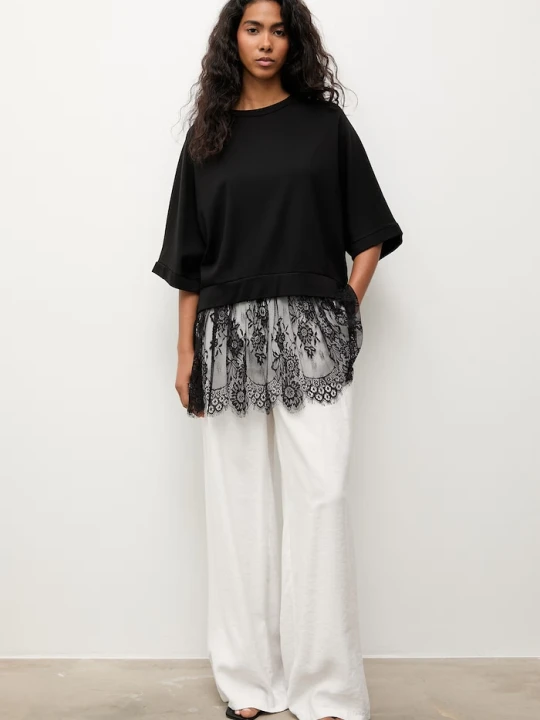Zdjęcie produktu Answear.LAB bluza oversize damska z wiskozą czarny