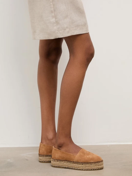 Zdjęcie produktu Answear.LAB espadryle na platformie damskie zamszowe brązowy