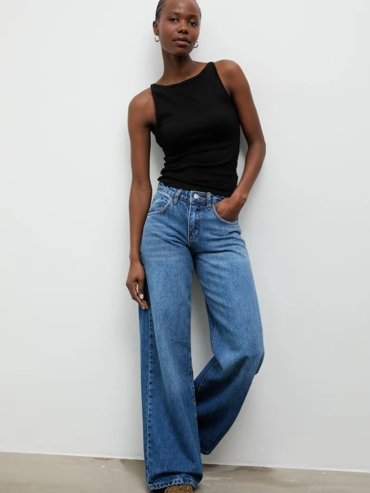 Zdjęcie produktu Answear.LAB jeansy wide leg damskie niebieski
