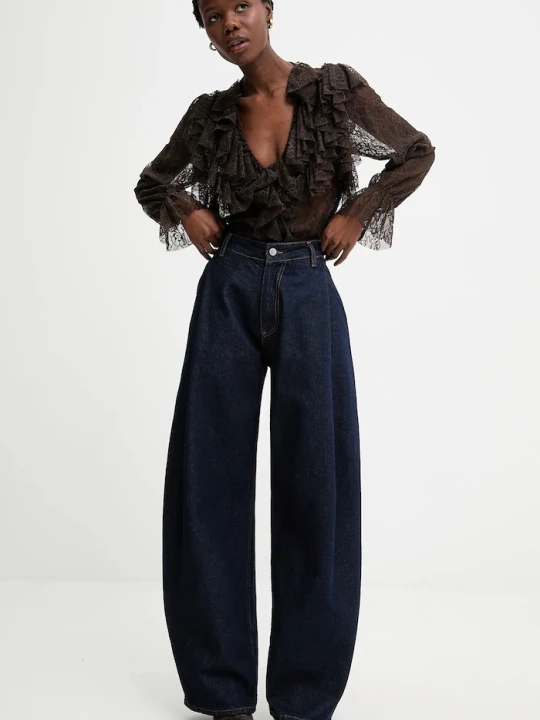 Zdjęcie produktu Answear.LAB jeansy wide leg damskie granatowy