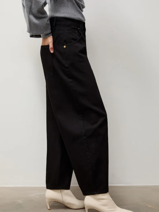 Zdjęcie produktu Answear.LAB jeansy barrel damskie czarny