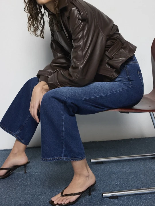 Zdjęcie produktu Answear.LAB jeansy bawełniane granatowy
