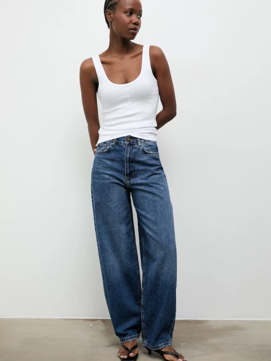 Zdjęcie produktu Answear.LAB jeansy slouchy damskie niebieski